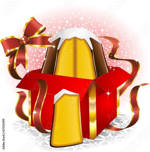 Natale Panettone-Pandoro-Christmas Cake-Vector