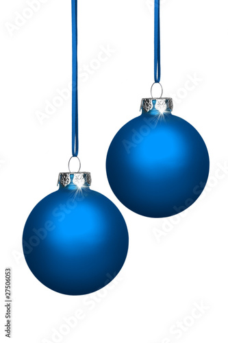 Blaue Weihnachtskugeln