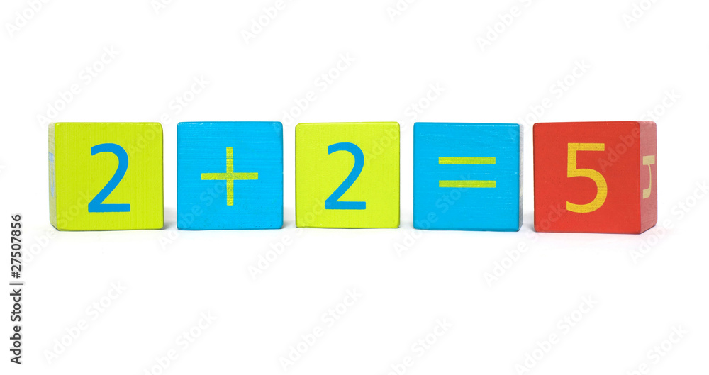Early Learning - Building Blocks Showing Incorrect Maths Sum Early Learning - Building Blocks Showing Incorrect Maths Sum