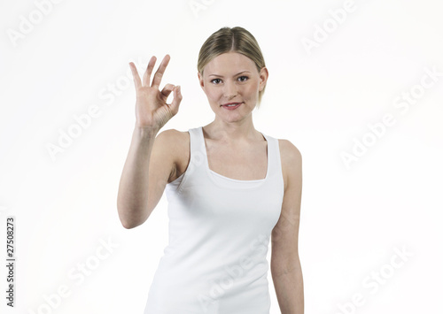 Wallpaper Mural young woman given OK Torontodigital.ca