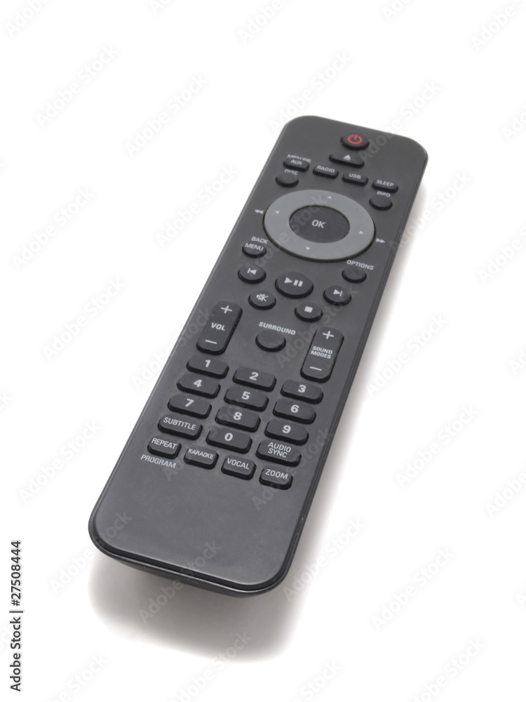 A Black Remote control isolated on white A Black Remote control isolated on white