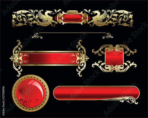 Golden royal design element