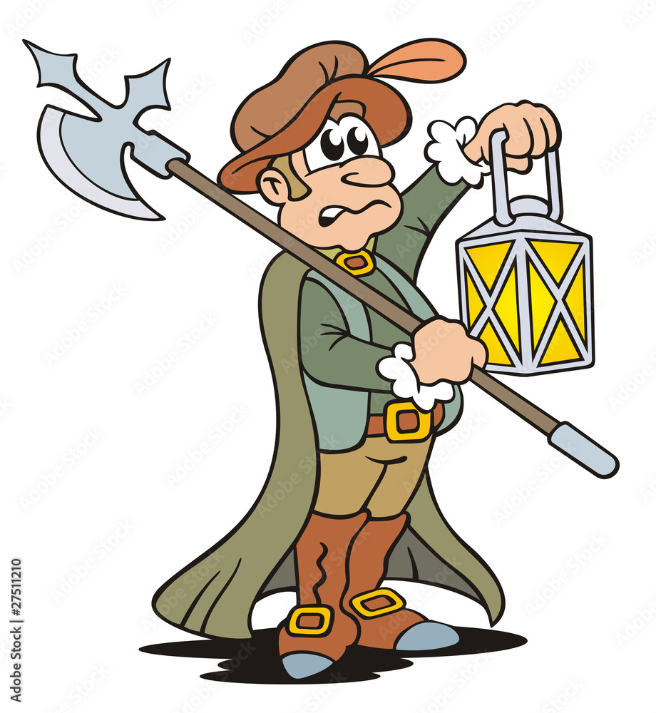nightwatchman-isolated-illustration-stock-adobe-stock