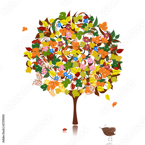 ornamental tree in autumn