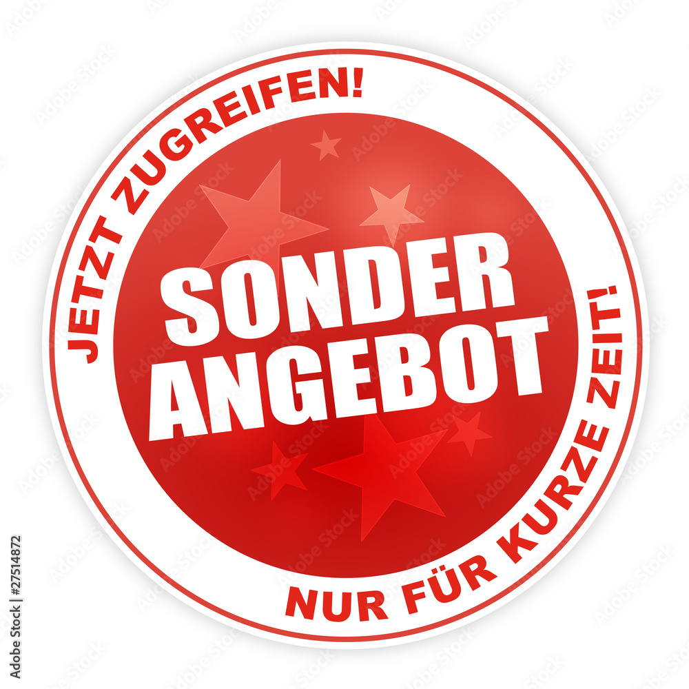 Button - Sonderangebot Nur für kurze Zeit! Button - Sonderangebot Nur für kurze Zeit!
