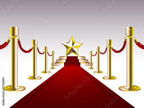 Red Carpet with Golden Star