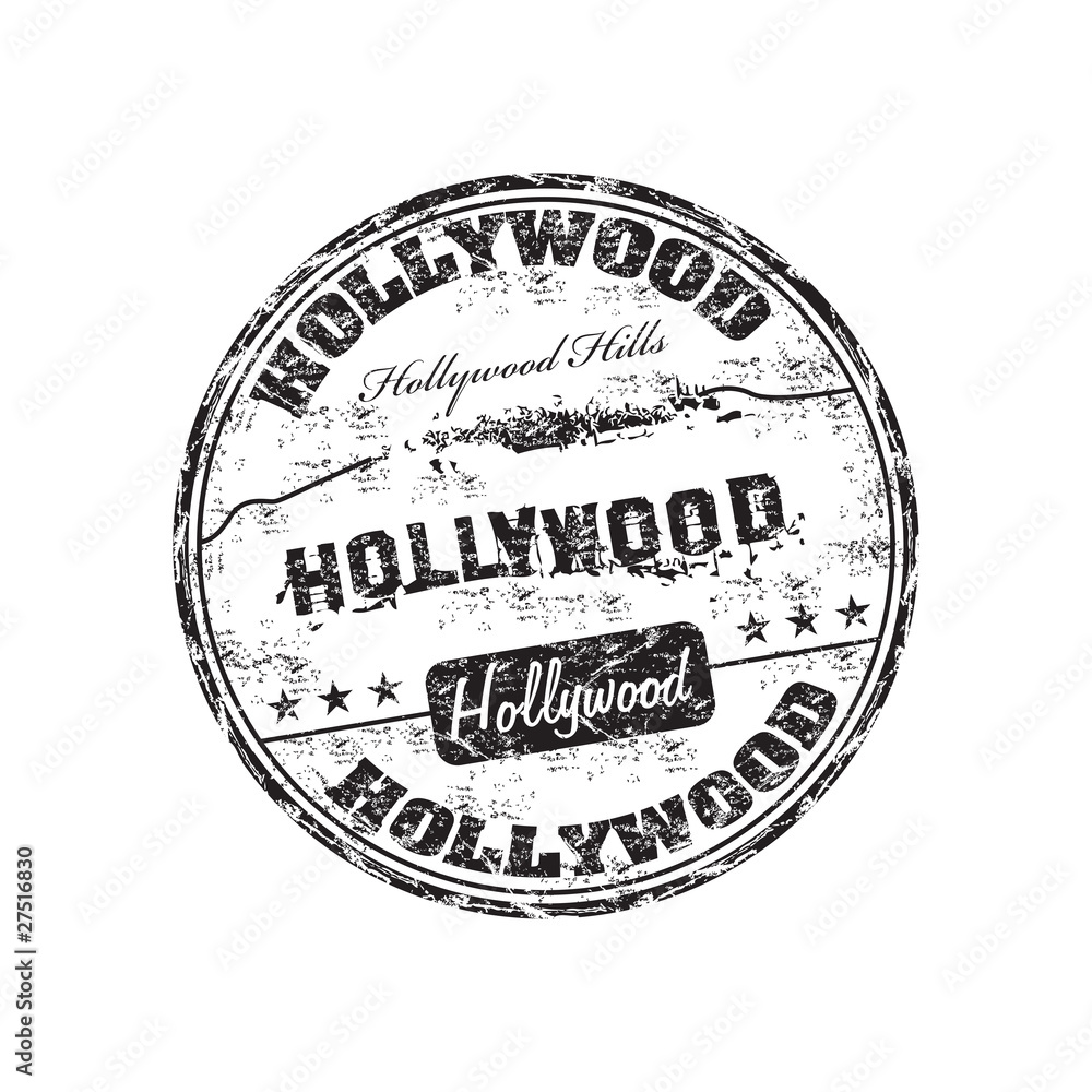 Obraz premium Hollywood grunge rubber stamp
