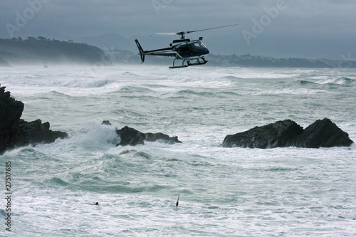 sauvetage en mer par hélicoptère photo