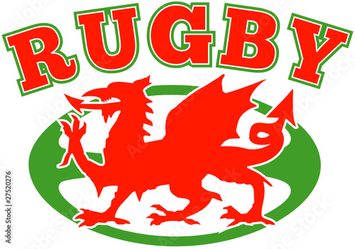 rugby ball wales dragon