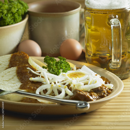 beef goulash with egg photo