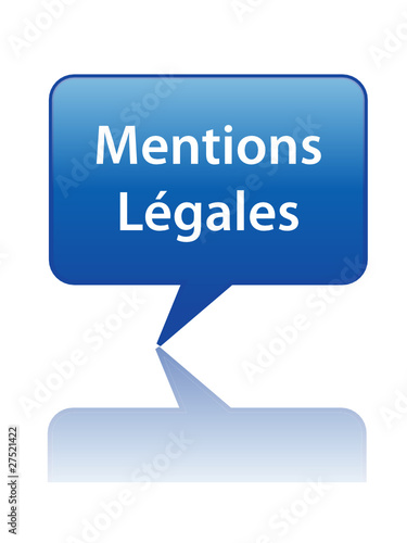 Icône Bulle MENTIONS LEGALES (informations loi juridique bouton)