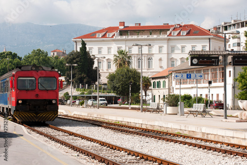 Split Central train station and locomotive, Croatia