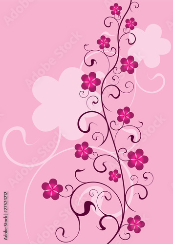 abstract floral and nature background - vector illustration
