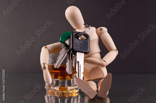 Fotografie Don't Be a Dummy ( Drinking and Driving Concept )
