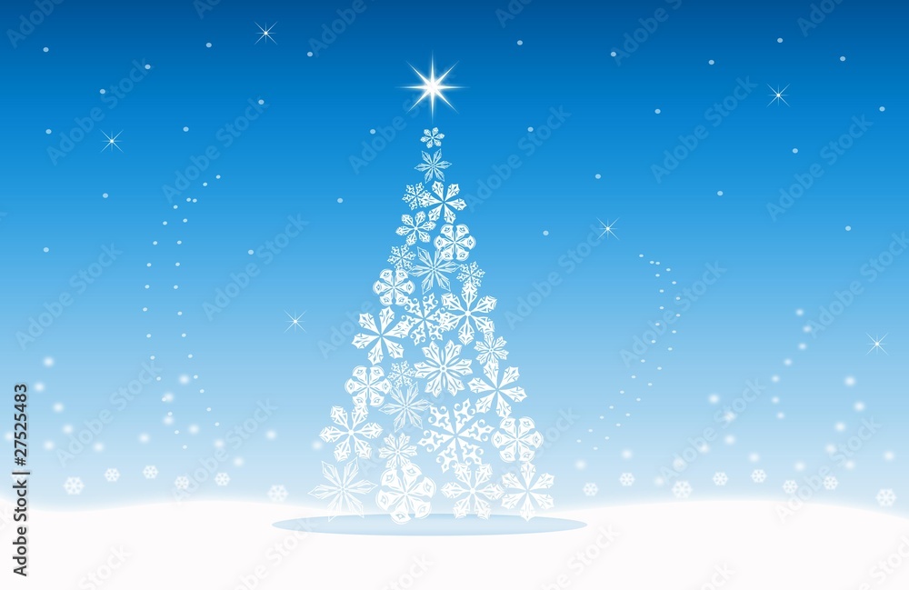 Christmas, xmas, Weihnachtsbaum, blau weiss