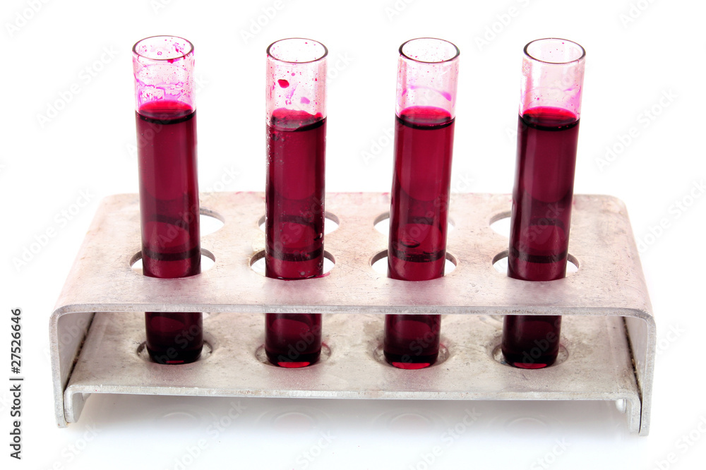 test tubes with liquid isolated on white test tubes with liquid isolated on white