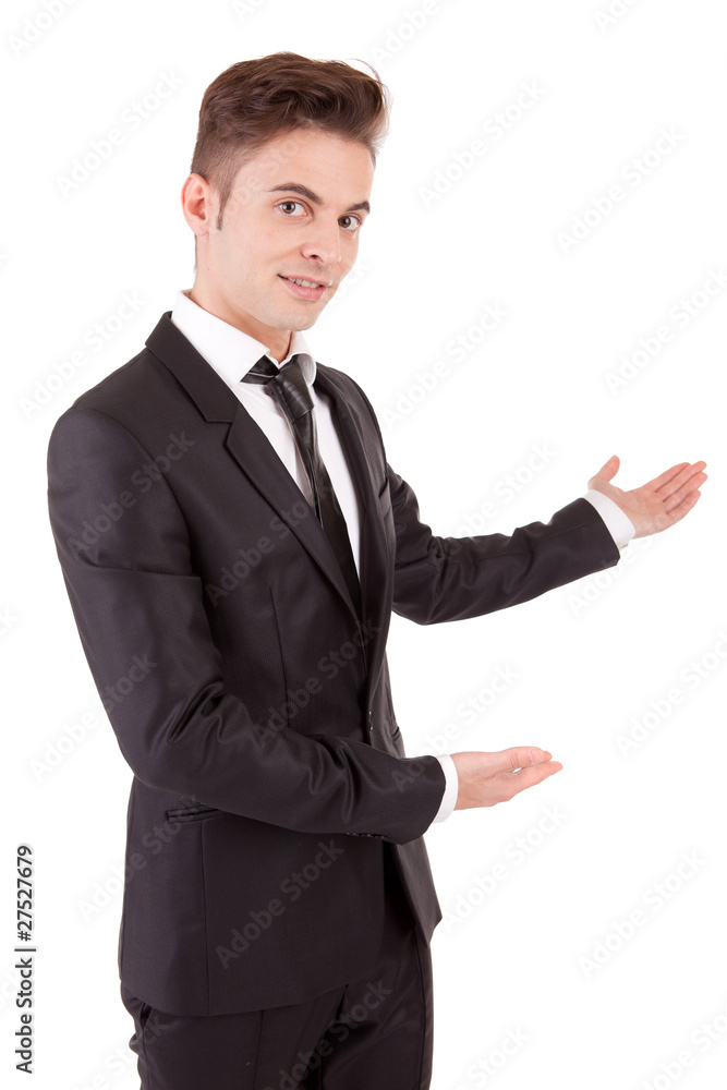 Business man making presentation Business man making presentation