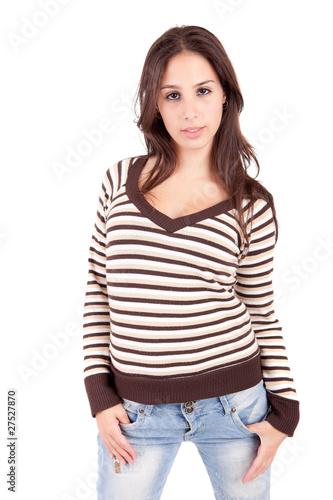 Young and beautiful woman posing