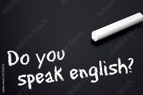 Tafel mit Do you speak english