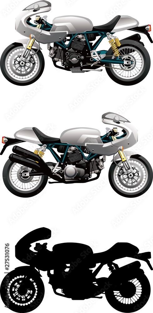 Obraz premium vector illustrations of motorcycle