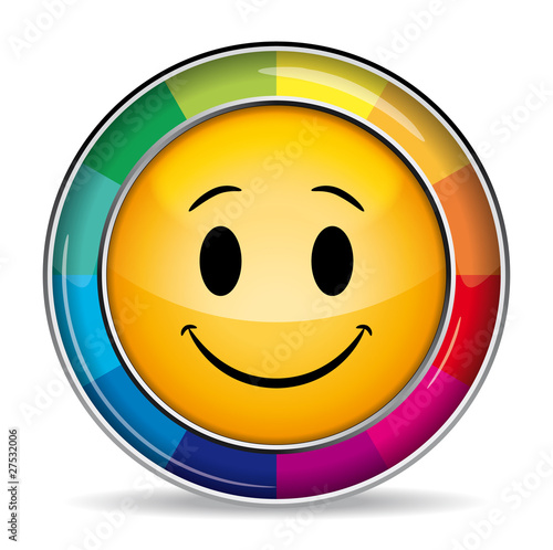 Colored Button / Smiley - 01