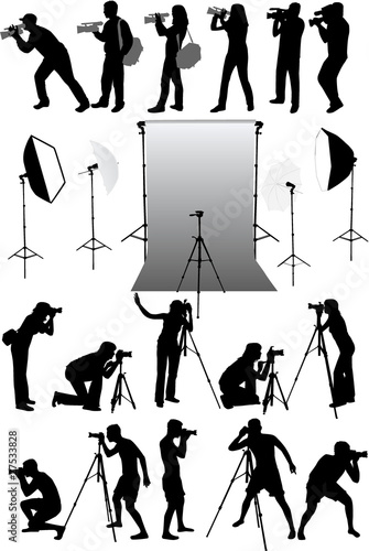 Photo accessories - studio equipment, working with vectors