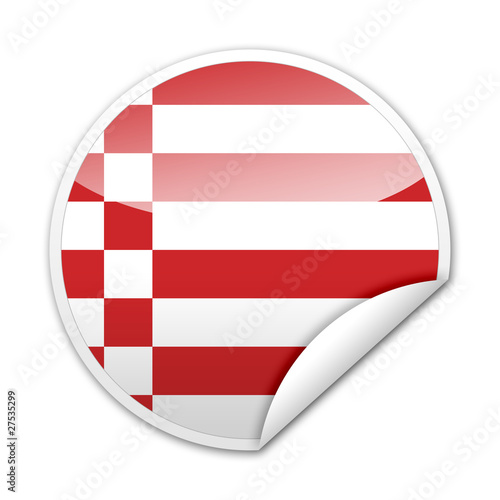 Free Download Pegatina bandera Bremen con reborde - GFXLoad