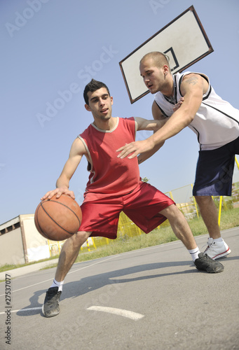 streetball game at early morning