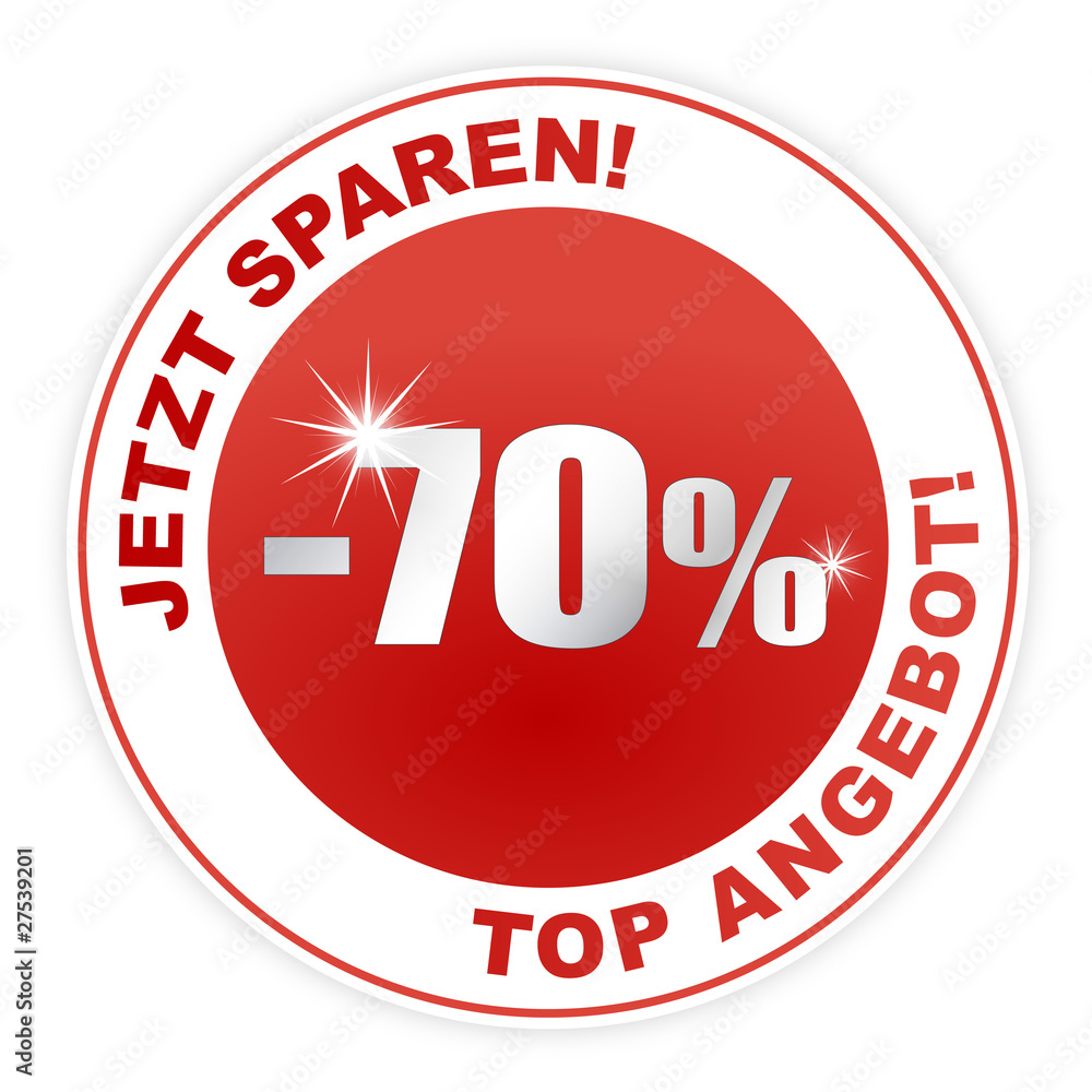 Button - Jetzt sparen! Top Angebot! Aktionspreis Aktion 70