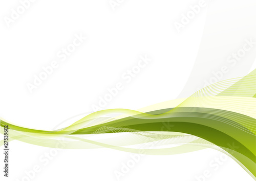 Abstract green waves background