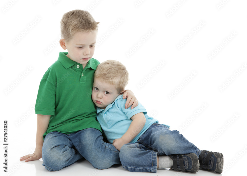 Sad Brothers Comforting Each Other Sad Brothers Comforting Each Other