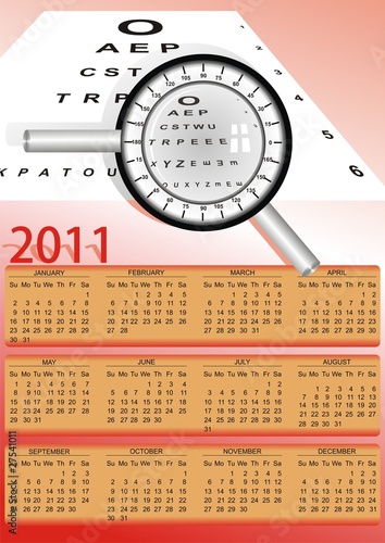 optometry 2011 us style calendar