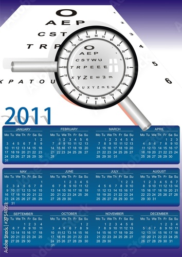 optometry 2011 eu style calendar