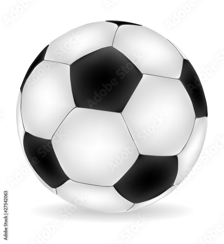 football isolated over white