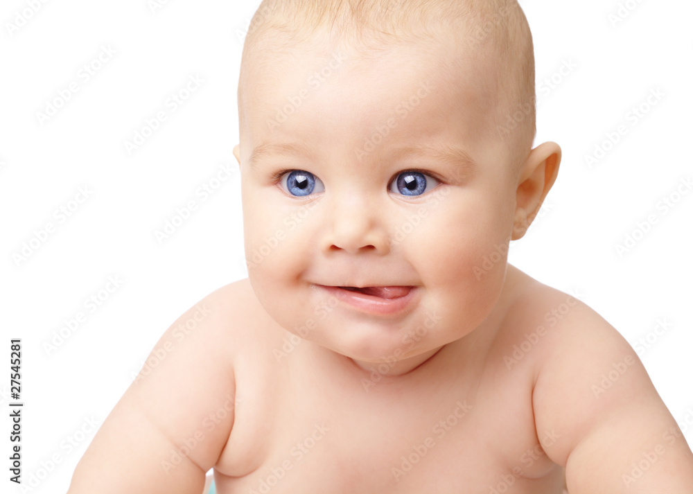 Happy toddler smiling, sticking his tongue out Happy toddler smiling, sticking his tongue out