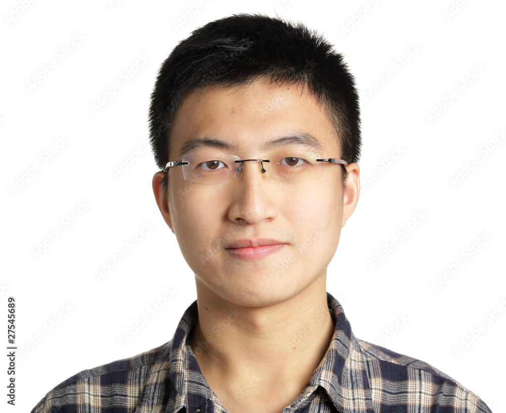Fototapeta premium asian man with glass