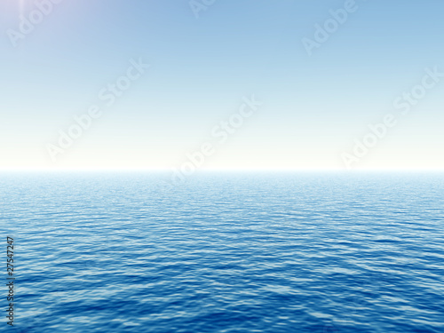 High resolution blue water and a clear sky
