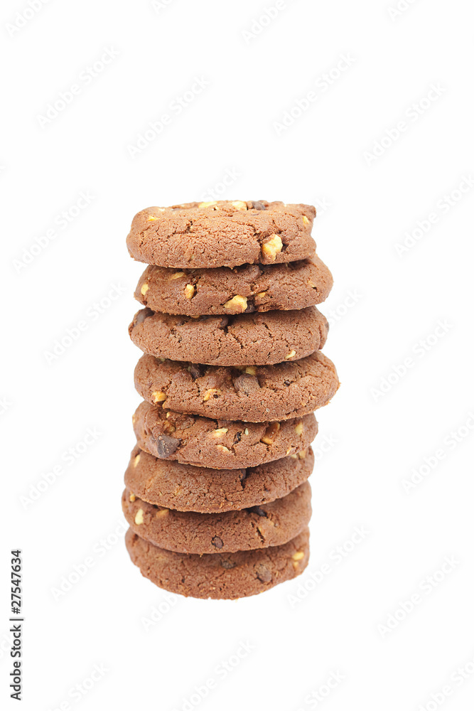 pile of oatmeal cookies isolated on white pile of oatmeal cookies isolated on white