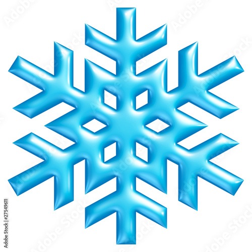 Flocon de neige bleu flashy