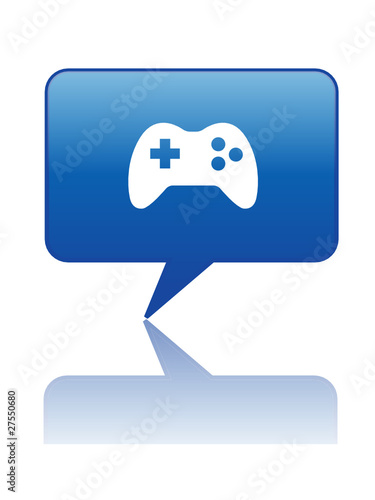 GAMING Speech Bubble Icon (video games play online web button)
