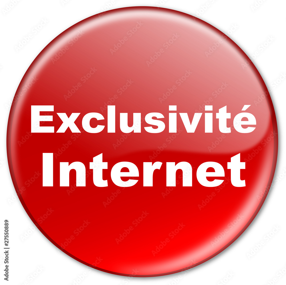 Bouton EXCLUSIVITE INTERNET (offre spéciale exclusif publicité) Bouton EXCLUSIVITE INTERNET (offre spéciale exclusif publicité)