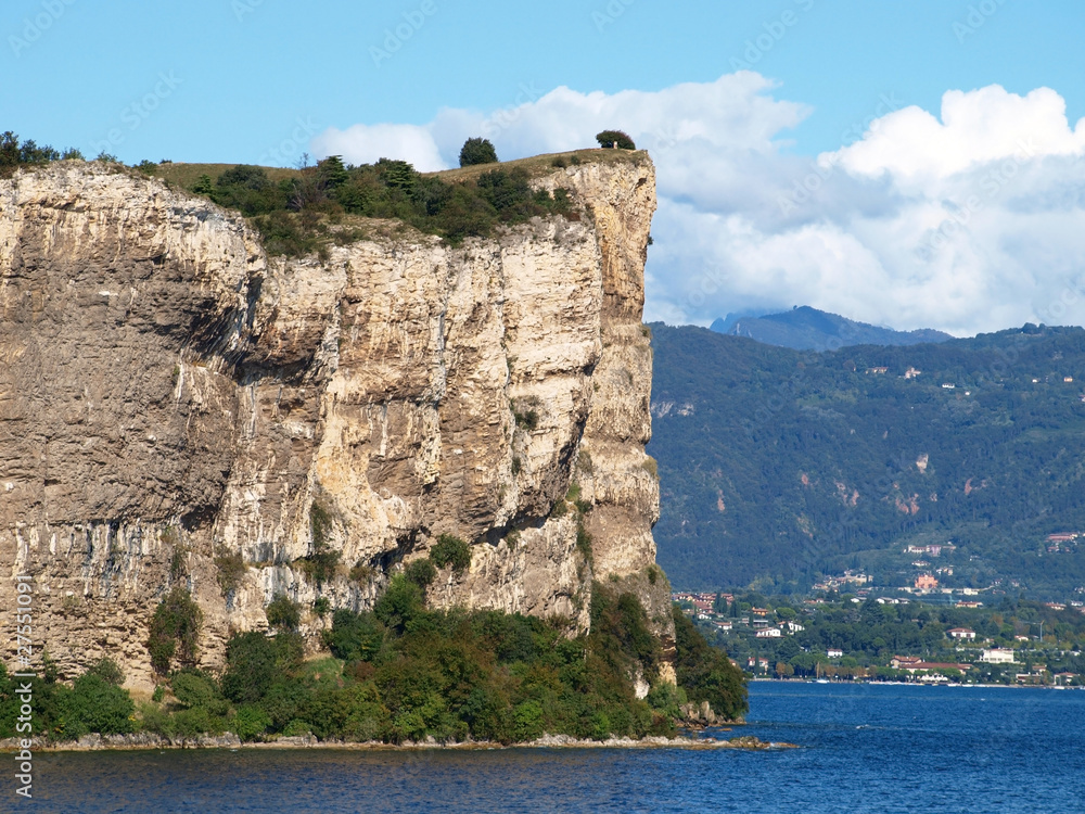 Island on the Garda lake, Italy