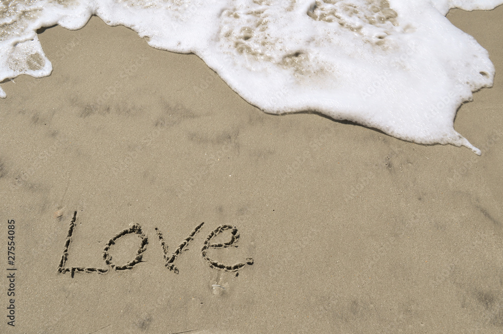Fototapeta premium Love In the Sand