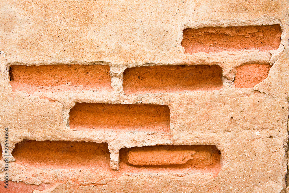 Obraz premium Cracked brick wall