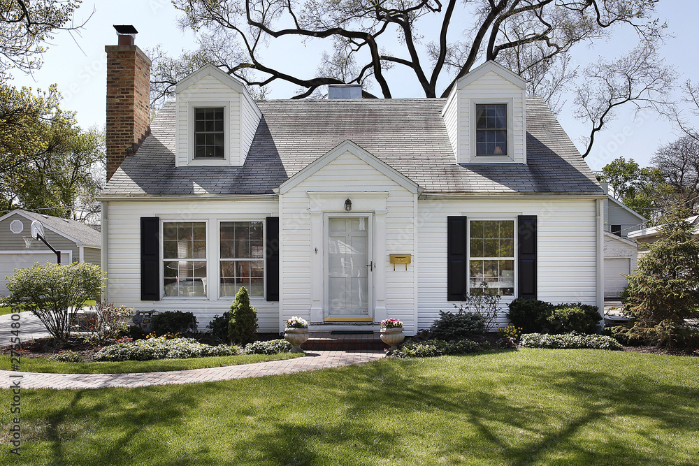 Obraz premium White suburban home
