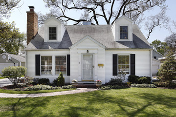 White suburban home