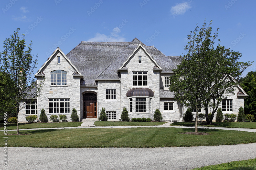 Large white and gray home