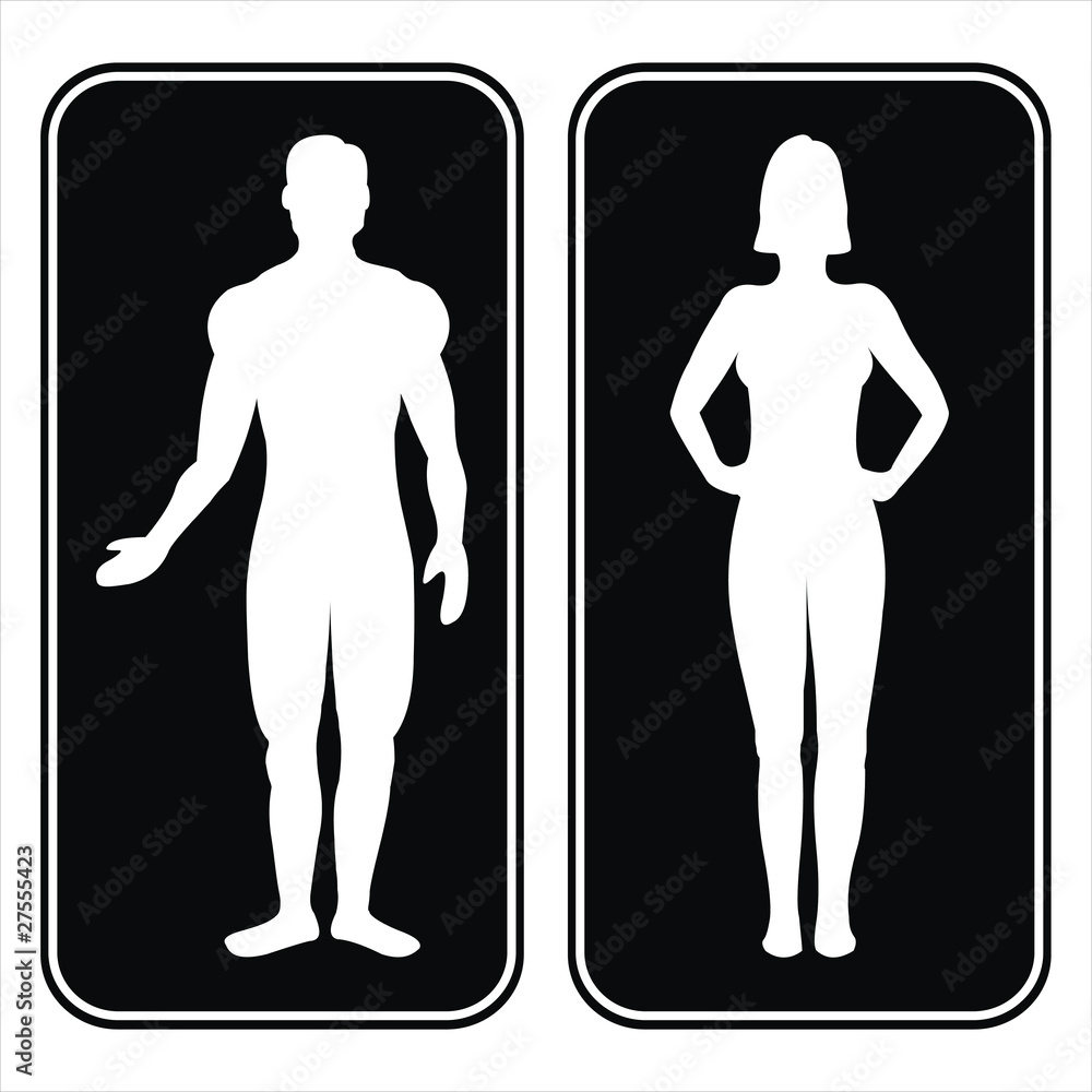 Male and female sign vector Male and female sign vector