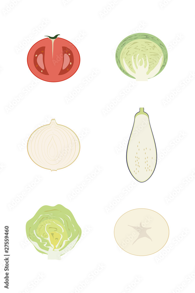 野菜 断面 Stock Vector Adobe Stock