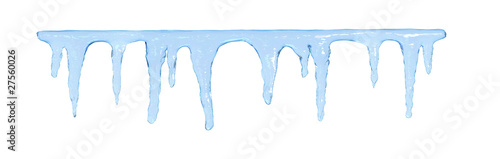 Canvas Print icicles on the white background